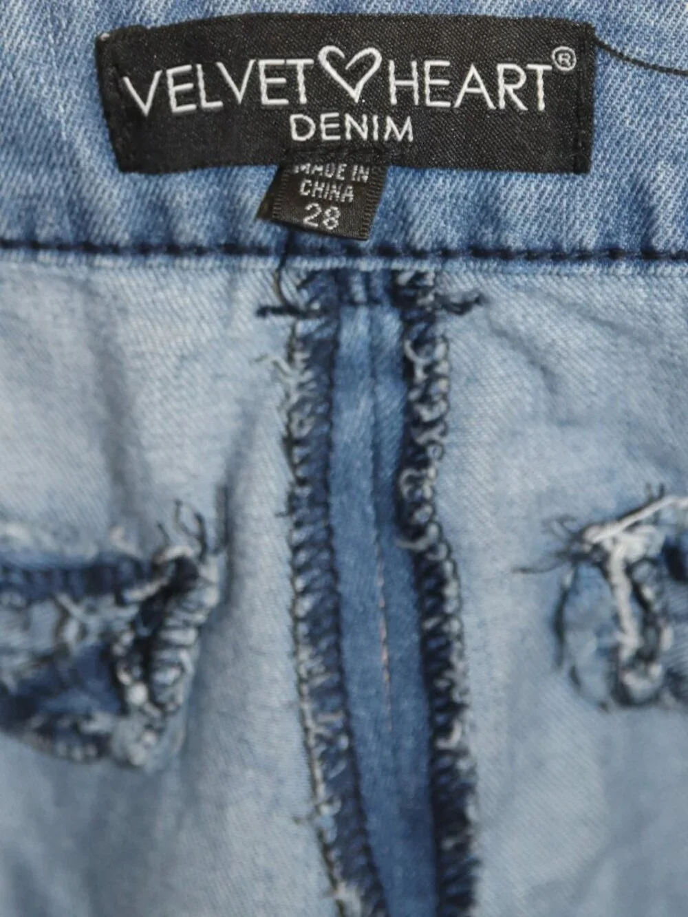Velvet Heart Distressed Blue Denim Skirt - Picture 5 of 5